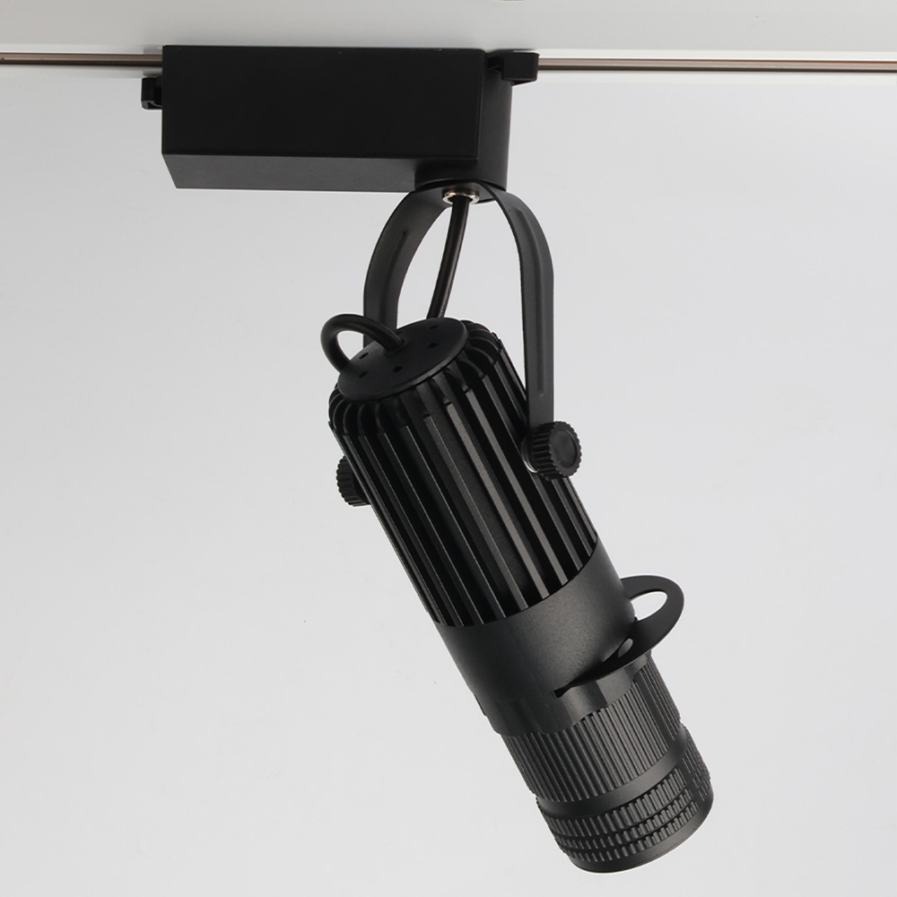 Focos LED con Zoom para escenario, proyector con logotipo de enfoque, luces de techo industriales para empresa, restaurante, tienda y boda