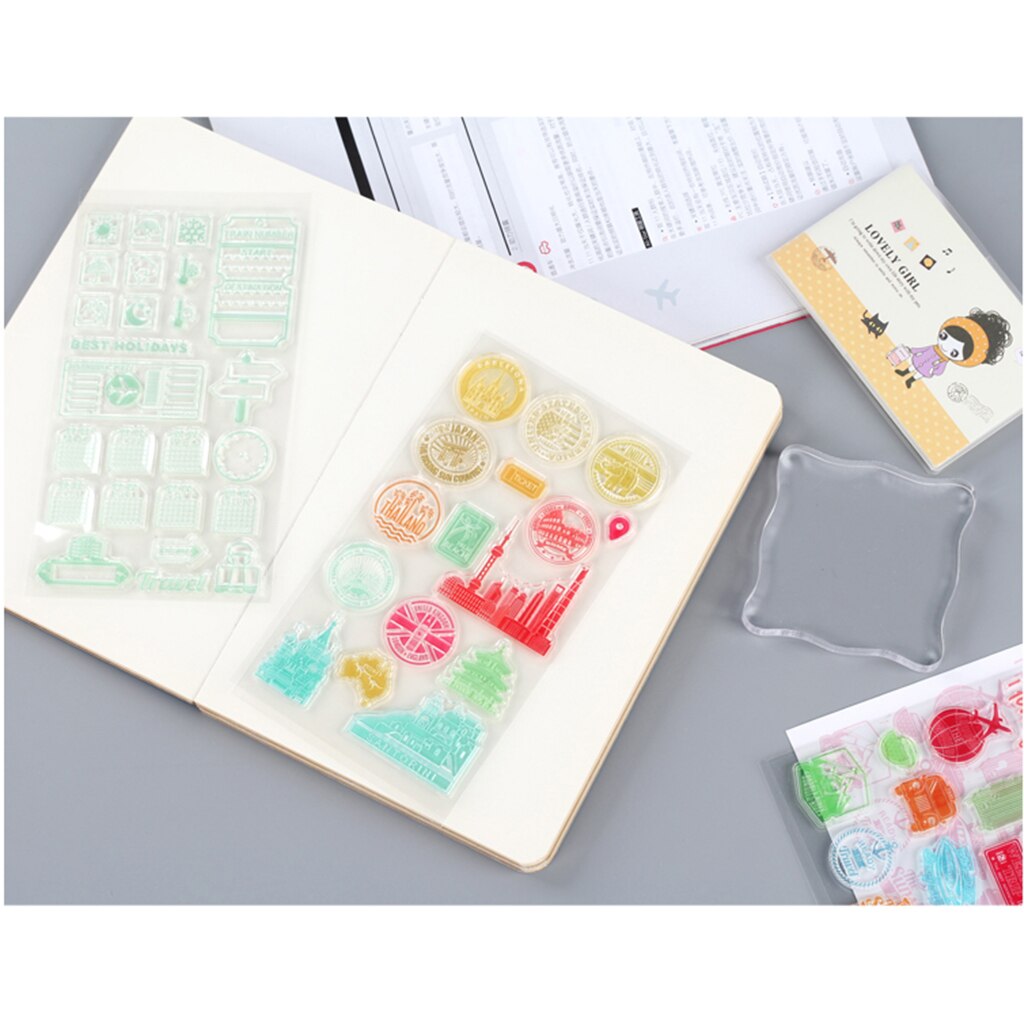 Clear Acrylic Block Stamp Blocks Stamping Scrapbooking Craft Tool 5x5cm