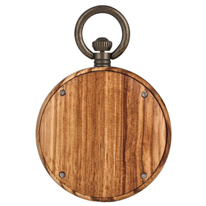 Klassieke Houten Zakhorloge Vrouwelijke Grote Hout Wijzerplaat Mannen Hanger Horloges Praktische Ketting Ruwe Chain Relogio De Bolso