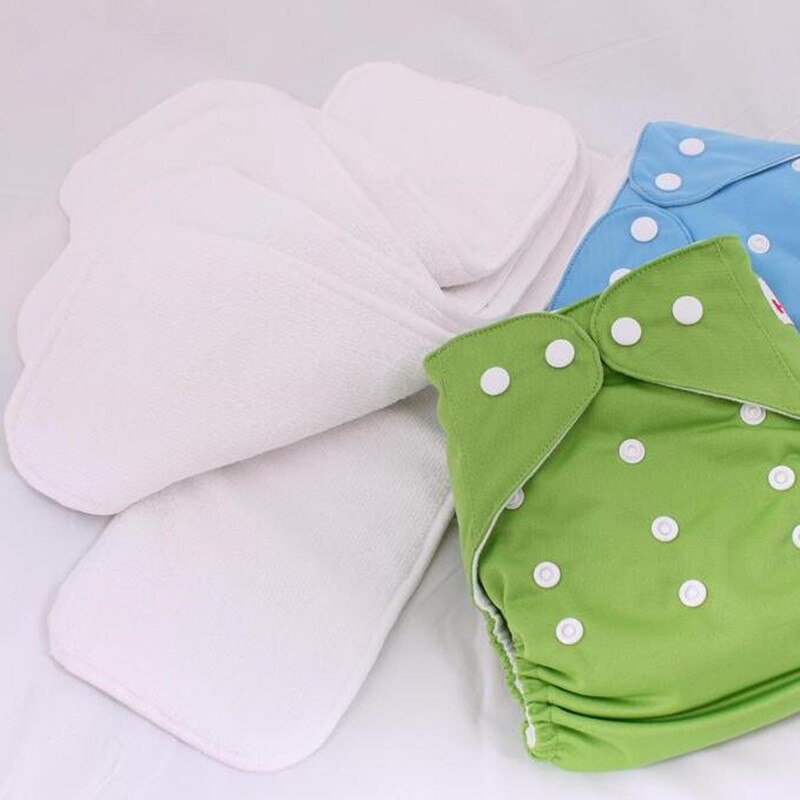 Sunny ju 5 STKS/PARTIJ 3 lagen Inserts Microfiber Katoen Zachte Baby Luiers Wasbare Herbruikbare Baby Luiers Nappy Gloednieuwe