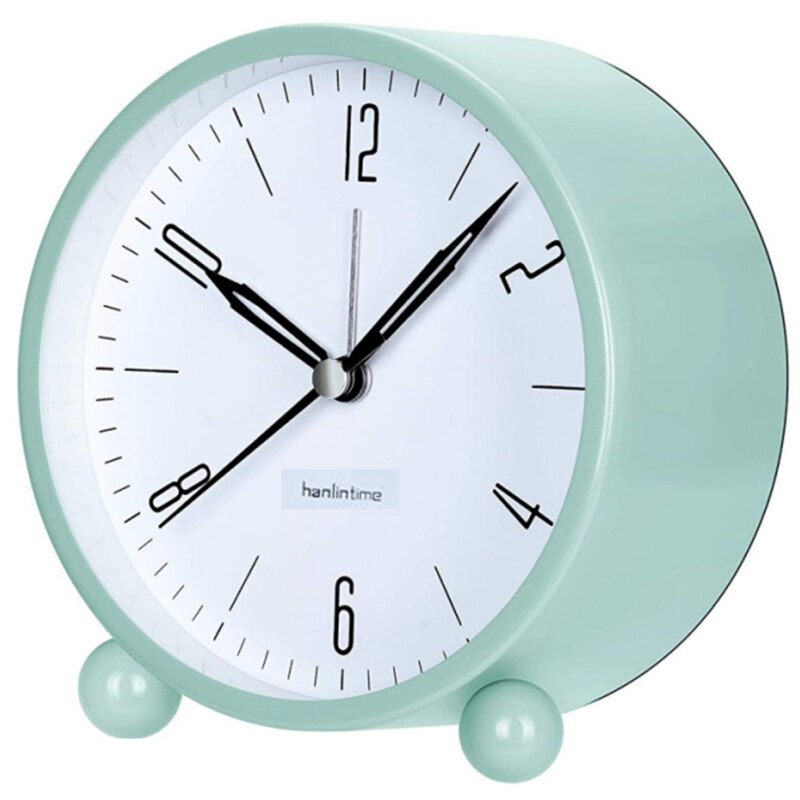 Alarm Clock, Analog Alarm Clock No Ticking with Snooze for Heavy Sleepers, Battery Operated and Light Function, Super Silent Ala: Default Title