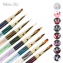 1 pcs Acryl Nail Art Penselen Pen Multi Size UV Gel Kat Ogen Strass Puntjes Schilderen Nagels Borstel voor manicure Tool