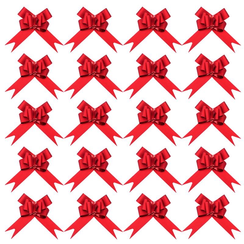 Pull Bowknots Met Sneeuwvlok Patroon Kerst Decoratieve Pull Bowknots Geschenkdoos Pull Bows Strik Lint Feestartikelen