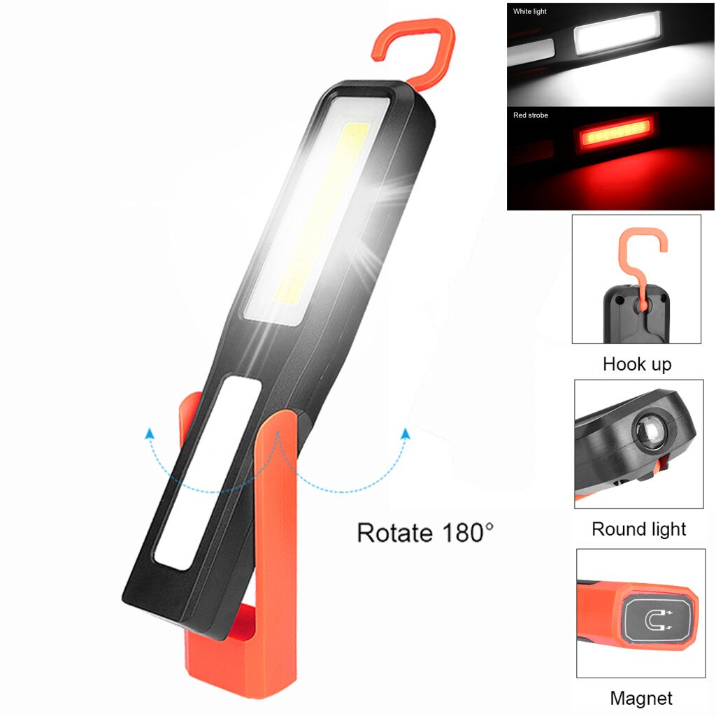 USB Oplaadbare COB LED Verlichting Zaklamp Magnetische Werklamp Auto Garage Monteur Thuis Oplaadbare Zaklamp Draagbare Lamp