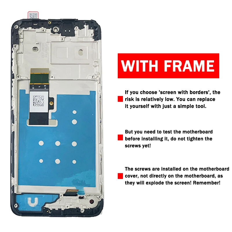 Pantalla LCD OEM de 6,5 pulgadas para Motorola Moto G13 G23 G53 G34 G45, montaje de digitalizador con pantalla táctil con marco