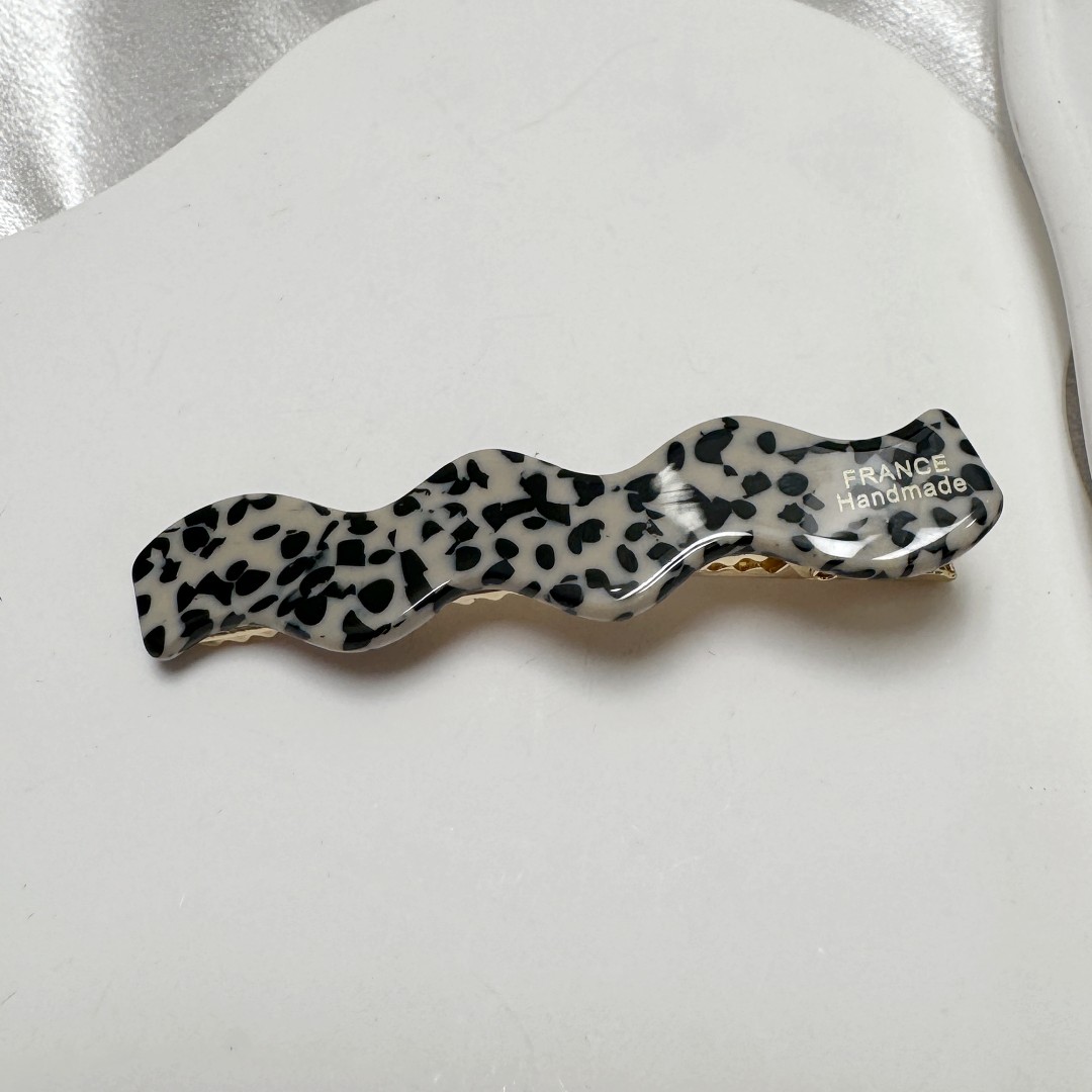 6.5cm lange alligatorer ,  y2k hårpynt til piger og kvinder, acetat hårnåle, koreanske bølgeformede hårspænder på siden.: Rød