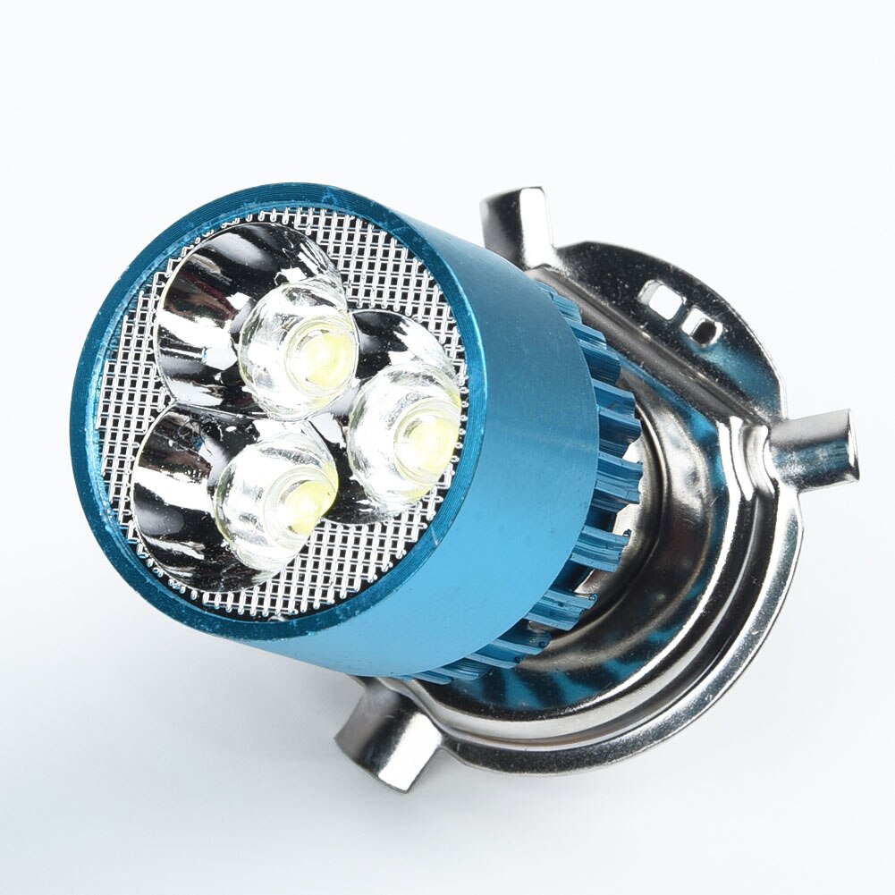 1pc 12-85v motorfiets  h4 3 led koplamp mistlamp 12w 7500k lampen 1100lm onderdelen