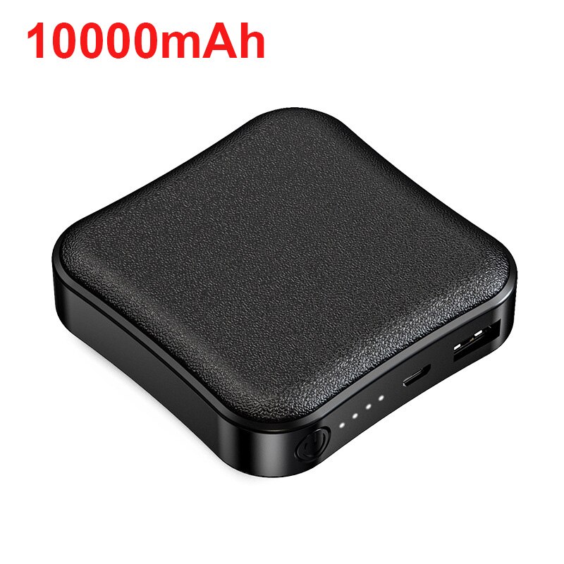 10000Mah Draagbare Power Bank 2.1A Snelle Oplader Externe Batterij Powerbank Voor Smart Mobiele Telefoon: 10000mAh Black