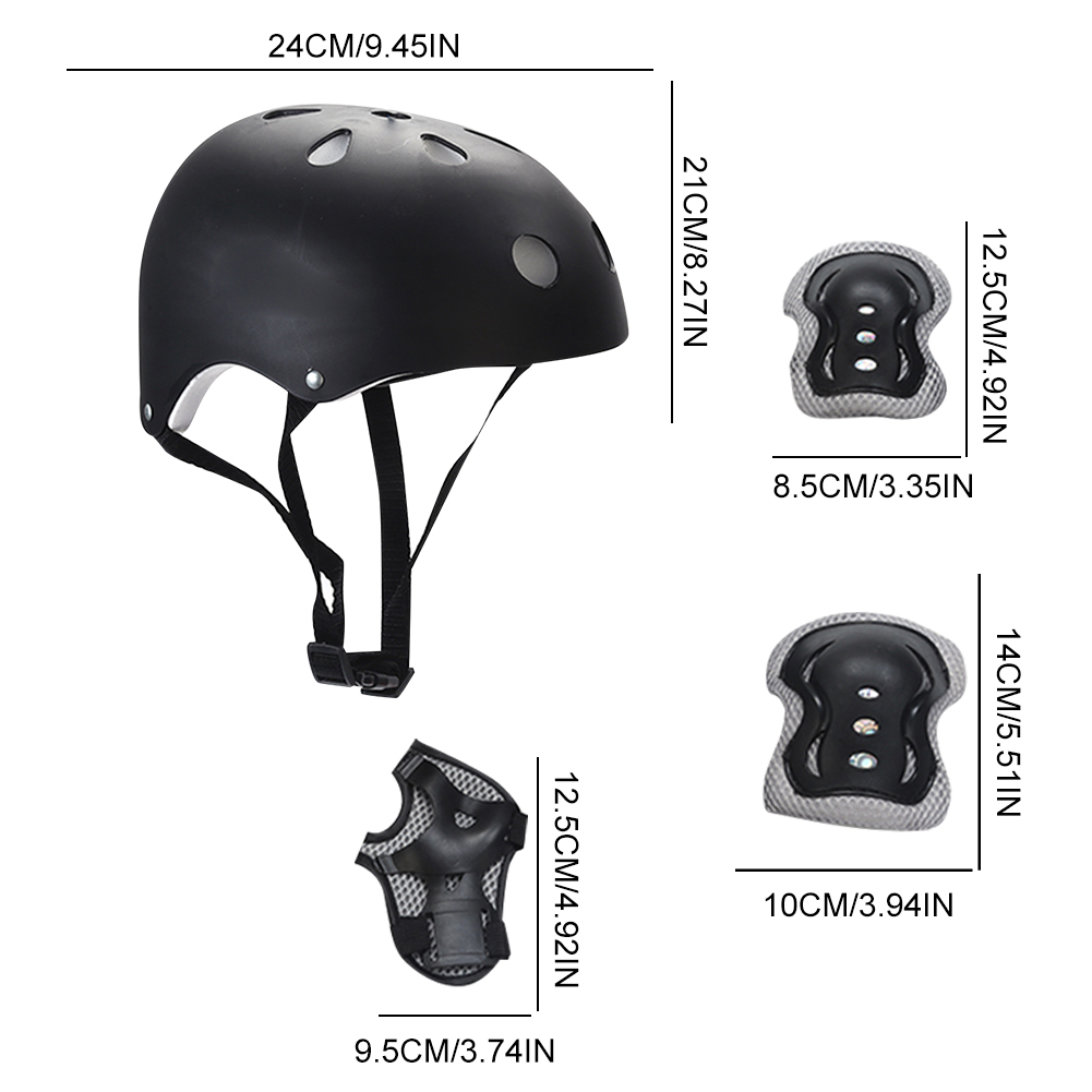 Kids Safety Helmet Knee Elbow Pad Set Toddler Helmet with Protective Gear Set for Bicycle Cycling Skateboard Scooter Skating