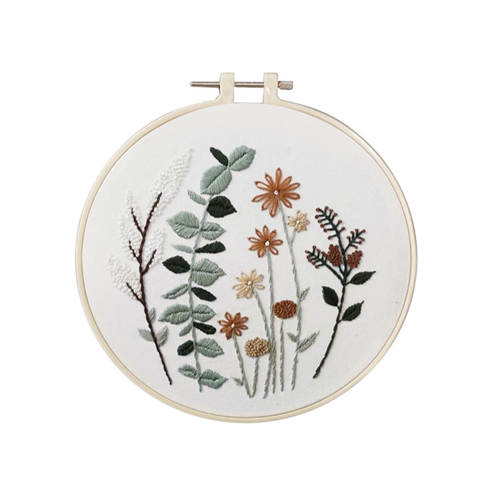Broderi diy nybegynder materiale pakke blomster mønstre korssting kits håndlavet korssting serie kunst håndværk syning dekor: S303
