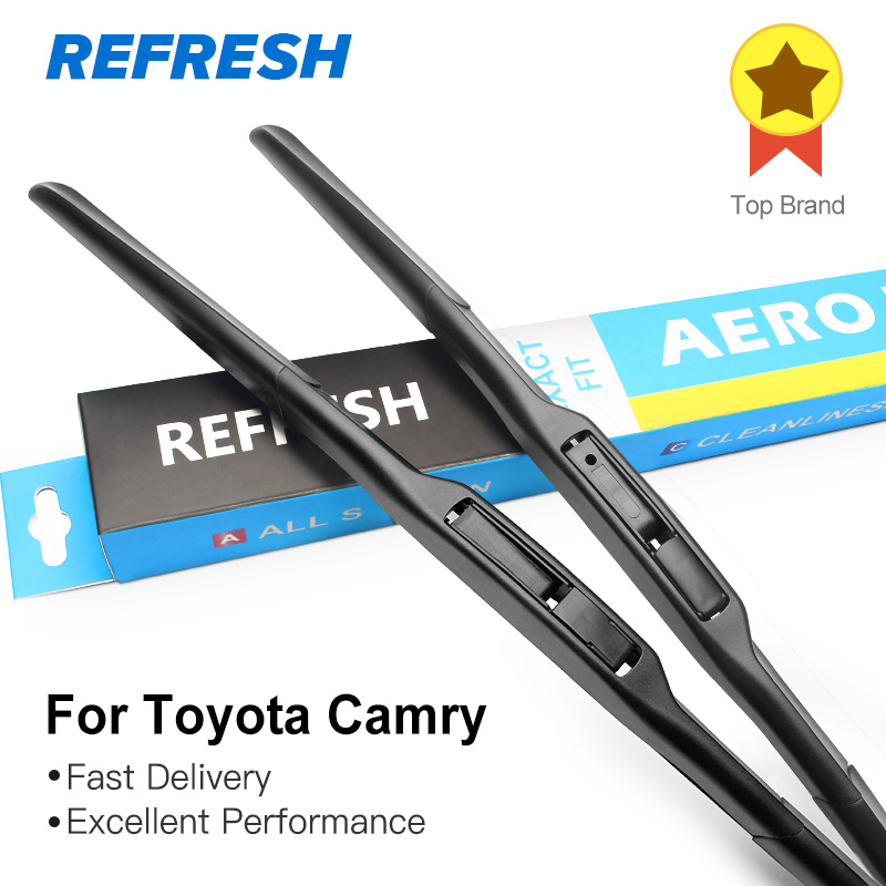 REFRESH Hybrid Wiper Blades for Toyota Camry Fit Hook Arms Model Year from 1997 to