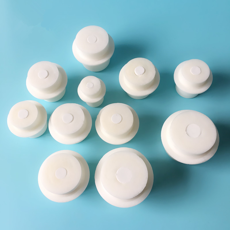 Conical flask silicone stopper 21-25mm, Erlenmeyer flask plug with sand core for 100ml Triangle bottle silicone foam lid 10pcs