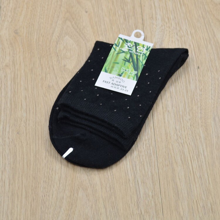 3 Pairs/Lot Women Bamboo Fiber Crew Socks Female Spring Autumn Soft Breathable Solid Candy Color Polka Dot Casual Socks