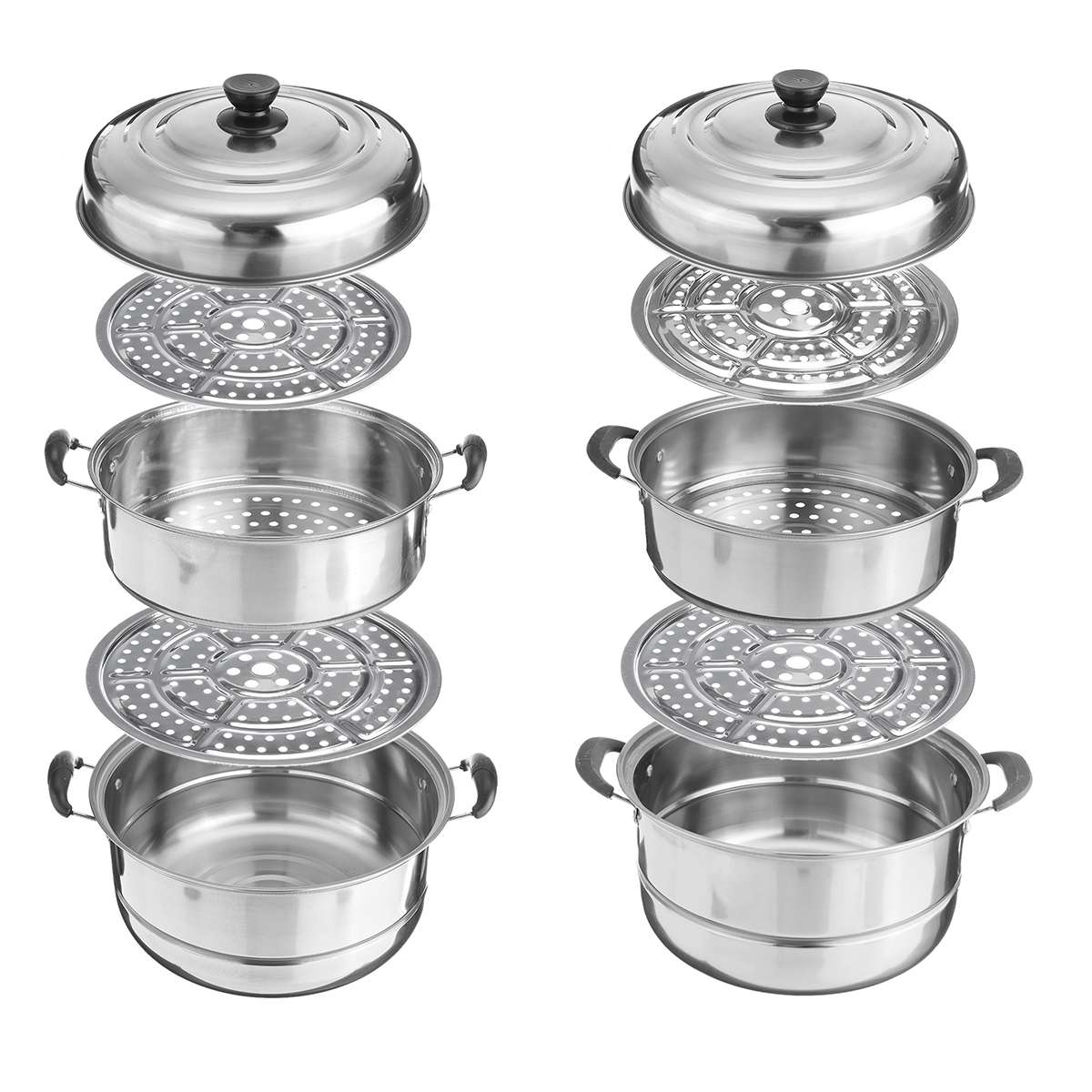 Stainless Steel Three layers Thick Steamer Pot Soup Steam Pot Universal Cooking Pots for Induction Cooker Gas Stove Steam Pot
