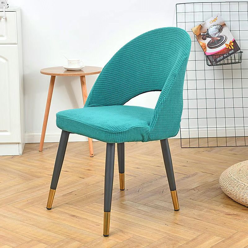 1Pcs Curved Chair Cover Hollow Back Jacquard Arc Armchair Covers Dining Chair Covers Spandex Home Bar Hotel House De Chaise