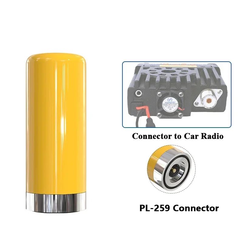 Antena de Radio corta para coche UHF/VHF de doble banda HH-N2RS PL-259 antena 136-174MHz/400-480MHz para IC-980 PRO KT8900 BJ-218 Radio móvil