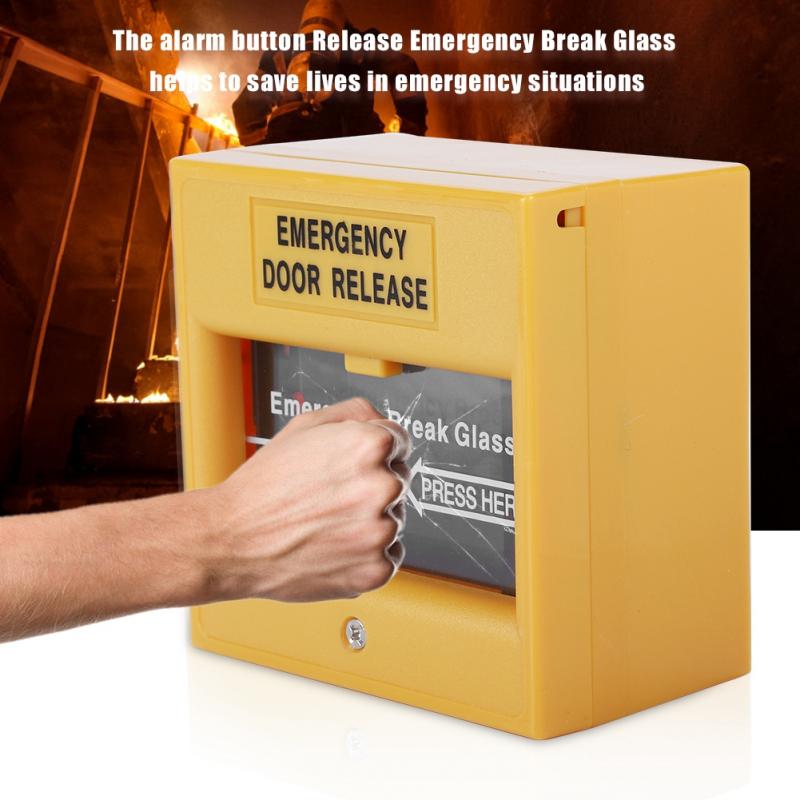 Fire Emergency Exit Alarm Knop Release Security Glasbreuk Alarm Knop Brandwerende Materialen