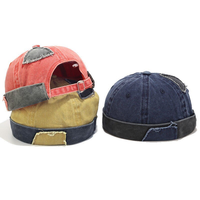 Herfst Winter Dagelijkse Vrouwen Mannen Hoed Cap Casual Docker Sailor Monteur Brimless Gewassen Gat Hoed