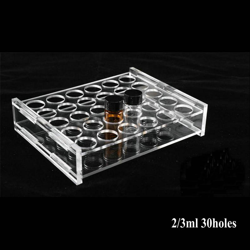30Holes Lab Sample Bottle Rack Reagent Vials Holder Perspex Chromatographic Bottle Rack 2/3/5ml/10ml/20ml-60ml For Laboratory