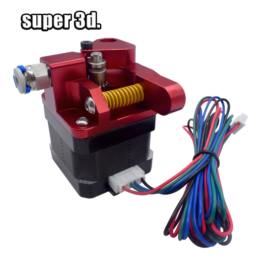Aluminum Upgrade Dual Gear Mk8 Metal Extruder Kit for CR-10 CR-10S PRO RepRap Prusa i3 1.75mm 3D Parts Drive Feed double pulley: Exxtruder and motor