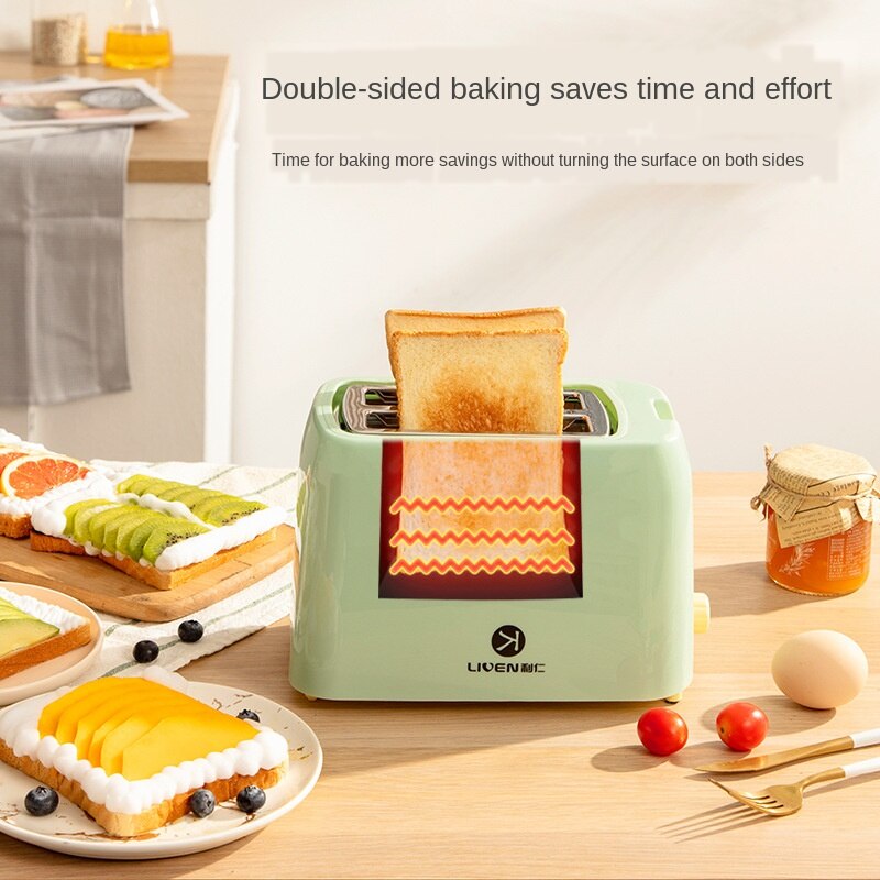 800W Stainless steel electric toaster household automatic baking bread maker breakfast machine toast sandwich grill oven 2 slice