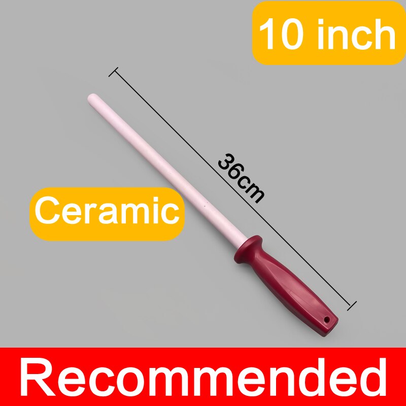 Asta per affilare i coltelli da cucina in ceramica di alta qualità per affilare i coltelli da cucina: Ceramic 10 pollice B