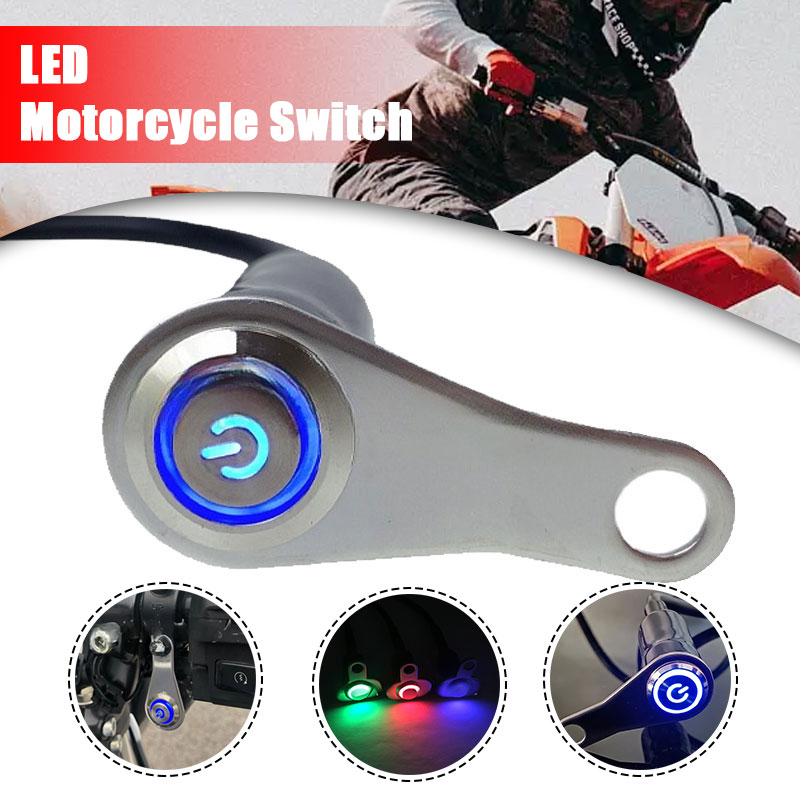 Interruptor de luz LED impermeable para motocicleta, Faro de manillar, luz antiniebla, interruptor de encendido y apagado, 12V