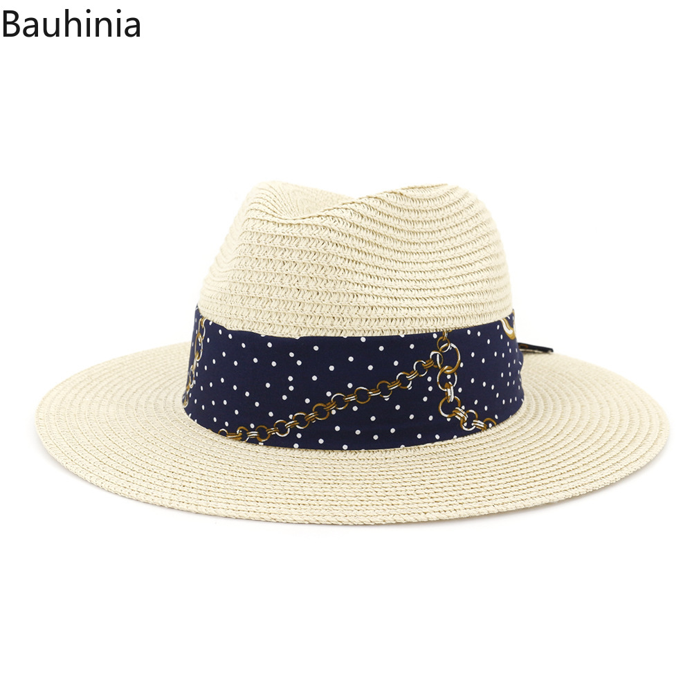 Bauhinia Spring Unisex Travel Cap Vintage Panama Hat Summer Beach Sun