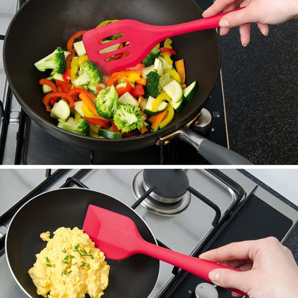 10 Pcs Heat Resistant Silicone Cookware Set Non-stick Safe Cooking Baking Tool Kit Utensils Kitchen Accessories