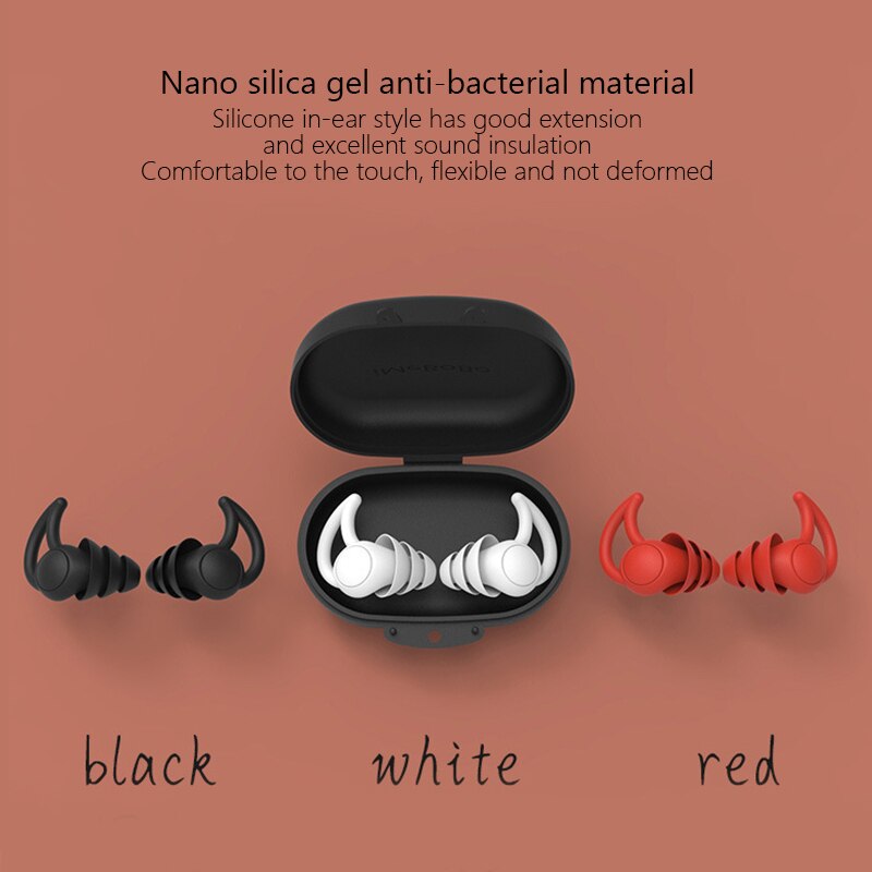 Silikon Schlafen Ohr Stecker Schallschutz Ohr Schutz Ohrstöpsel Anti-Lärm Stecker für Reise Silikon Weiche Lärm Reduktion