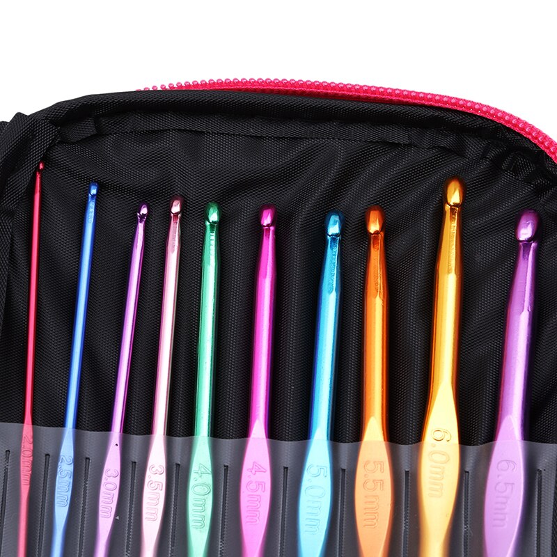 22 PCS/Lot Yarn Knitting Crocheting Mix Sizes Crochet Hook Needles Stitch Markers Gauge Crochet Needles DIY Knitting Tools