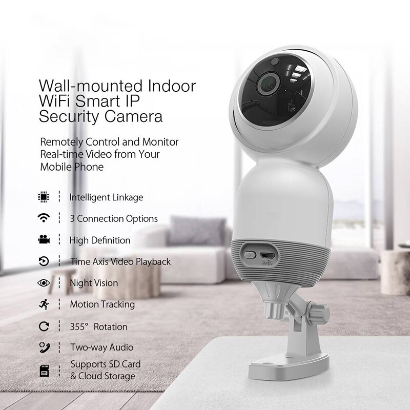 Tuya Smart Wireless Camera 1080P HD Network Mobile Phone Remote Wifi Camera Tuya Smart camera Computer Peripherals Webcam