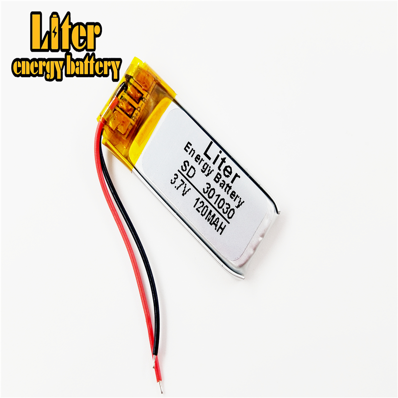 3.7v lithium-polymer-akkus (li-po, li-ion) 301030 120 mah für  mp3 mp4 mp5 gps-, psp- und bluetooth-fähige mobilgeräte