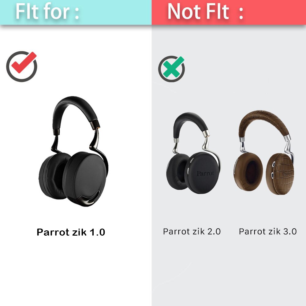 Eartlogis reservdelar till papegoja zik 1.0 headset öronkuddar öronkåpa stretch överdrag kuddar kudde stötfångare pannband ärm