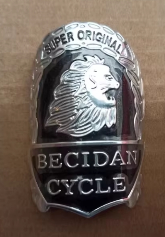 mountainbike sticker racefietsframe sticker aluminium hoofd logo Fiets logo decoratieve stickers: Licht Geel
