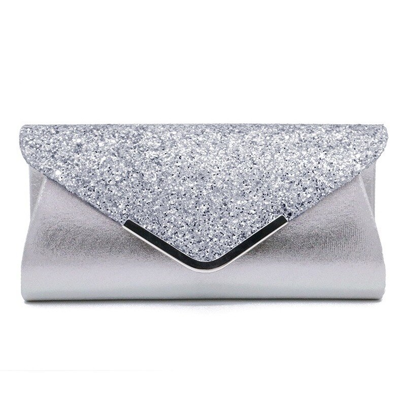 Women Evening Clutch Bag Female Crystal Day Clutch Wedding Purse Party Banquet Black Gold Silver Clutches Bag Sequin Shoulder