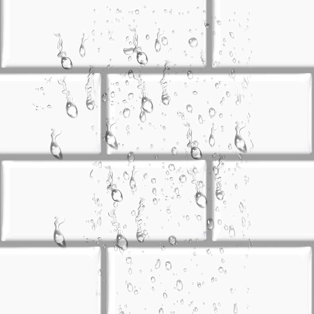 1/5/10Pcs 3D Tile Sticker White Subway Wall Tiles Peel And Stick Kitchen Bathroom Self Adhesive Wallpaper Waterproof Backsplash