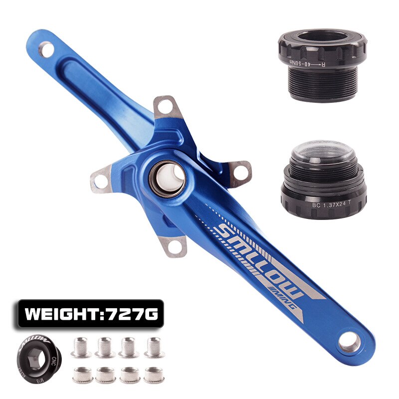 Ixf hollowtech 2 mtb kranksæt cykel krankarme plejlstænger til cykelvogn effektmåler landevejscykel dele 104 bcd: Sm001- bb-blå