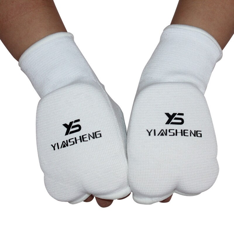 Karate Muay Thai Judo Taekwondo Hand Protectors Gloves Training Equipment Guard Support Brace Fight Sparring Gears DBO: white
