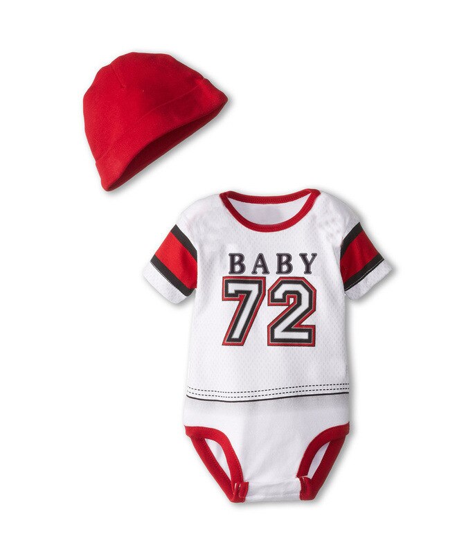 Tij Baby Boy Sport Outfits Basketbal Hoed Pakken Baseball Baby Rompertjes Kinderen Coach Kostuum Nummers Gedrukt 2 Stuks Body Suits