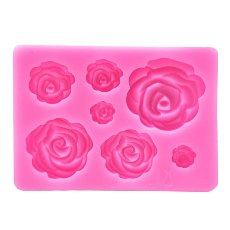 1PC Rose Flowers Shaped Fondant Silicone Mold Craft Chocolate Baking Mold Cake Decorating Tools Kitchen Pastry Tool