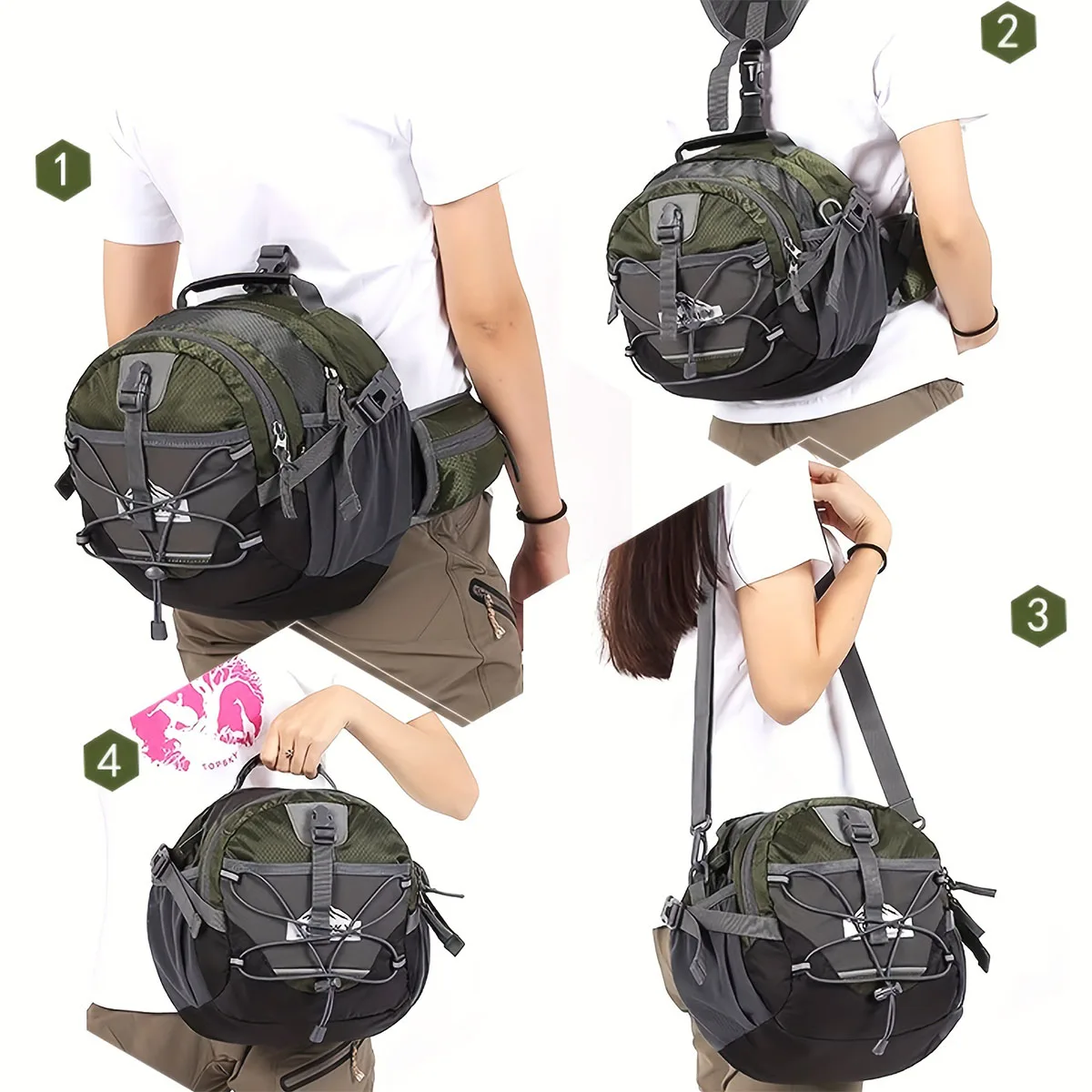 draussen Bergsteigen Taille Tasche 18L Multifunktionale Sport Reise Taille Pack Große Kapazität Umhängetasche Schulter Handtasche Rucksack