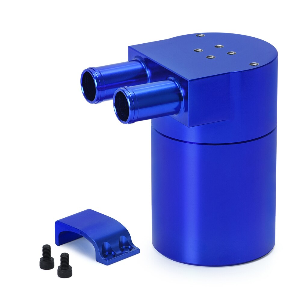PQY - UNIVERSAL Aluminum Alloy Reservior Oil Catch Can Tank for BMW N54 335 Black / Silver /Red / Blue PQY-TK60: Blue