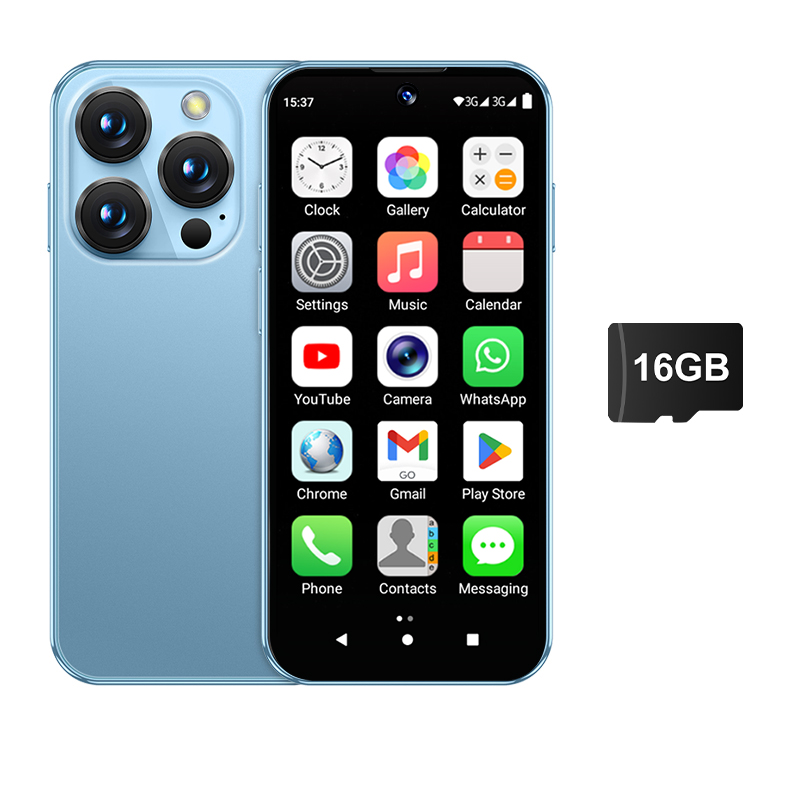 Oficial servo 19e max 3g pequeno smartphone os android10.0 play store 2gb + 16gb wifi rosto desbloquear 3.88 "tela cheia mini celulares: YELLOW
