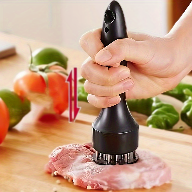 1 Stuk Keukengereedschap Rvs Steak Malser, Vleesnaald, Mals Vlees, Gebroken Pezen, Gat Puncher, Vlees Hamer