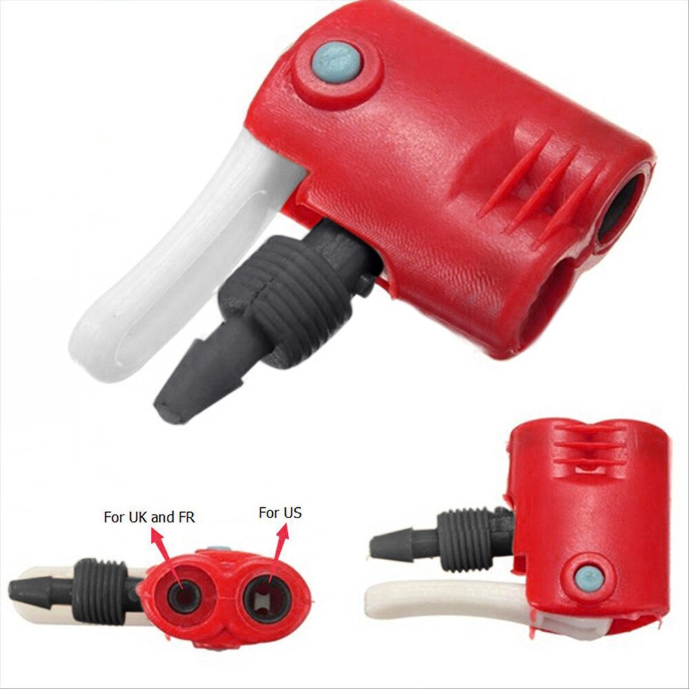 Bicycle pump US UK Converter Bicycle Bike Cycle Tyre Tube Replacement Dual Head Air Pump Adapter Valve Mountain Bike nozzle: Default Title