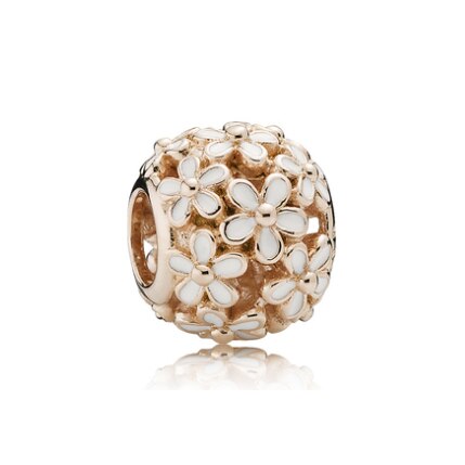 NUOVO 100% 925 Sterling Silver 1:1 Autentico Charm In Oro Rosa Margherite di Cuore-A Forma di Coniglio In Rilievo Clip di Sicurezza Della Catena di Sicurezza: Grigio