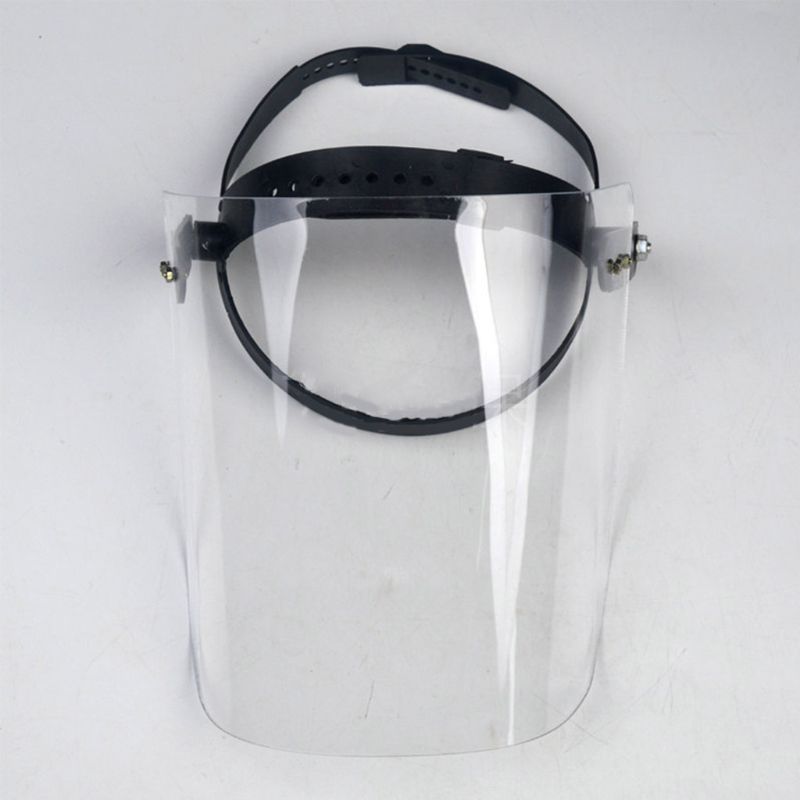 Clear/Brown Welding Face Shield Head-Mounted Electrician Protective Splash Proof Dust Mask for Welding Machine / Cutter