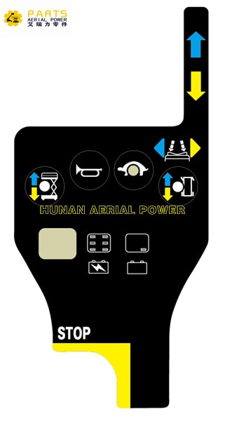 scissor lift decal control box overlay decal 97772GT