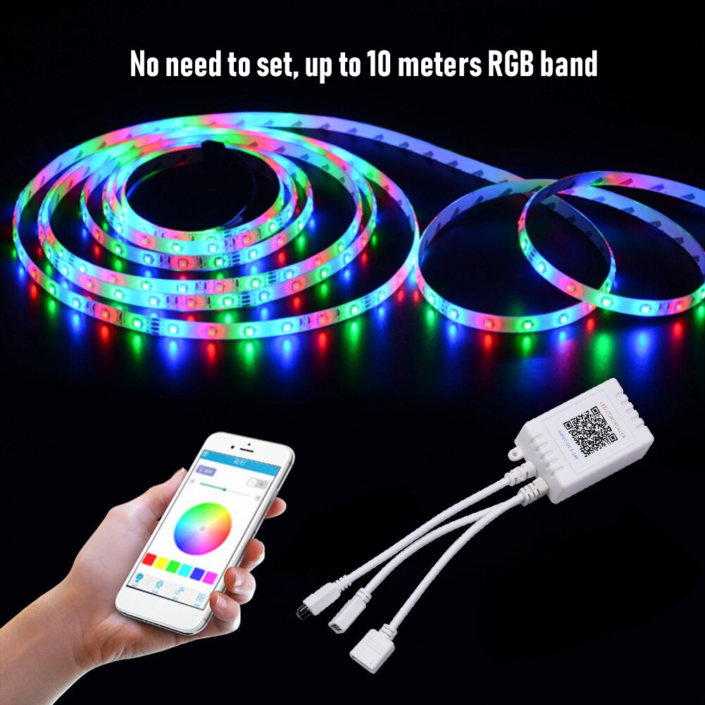 LED Strip Light IR Remote Wireless Controller Kit 1 to 2 LED Controler Box 24 Keys IR Remote Controller for RGB LED Lights Strip